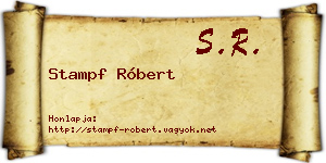 Stampf Róbert névjegykártya