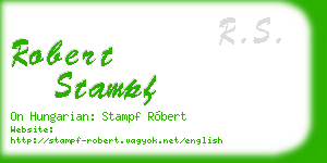 robert stampf business card